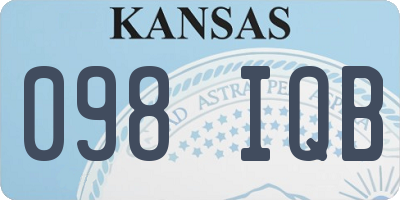 KS license plate 098IQB