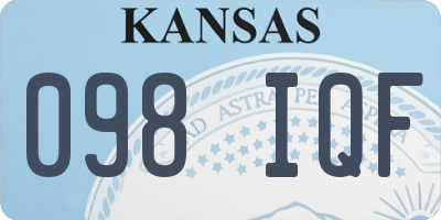 KS license plate 098IQF