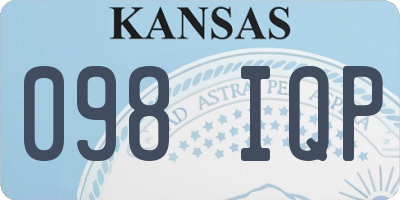KS license plate 098IQP