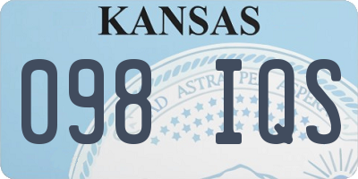 KS license plate 098IQS