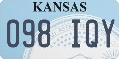 KS license plate 098IQY