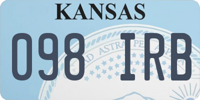 KS license plate 098IRB