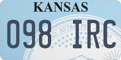 KS license plate 098IRC
