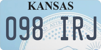 KS license plate 098IRJ