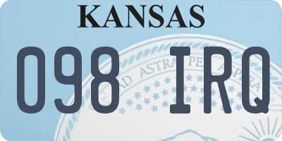 KS license plate 098IRQ