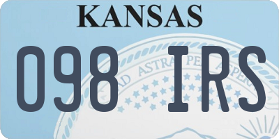 KS license plate 098IRS