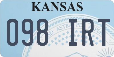 KS license plate 098IRT