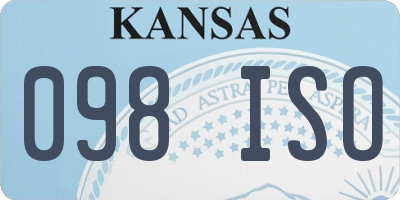 KS license plate 098ISO