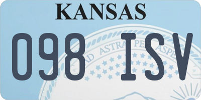 KS license plate 098ISV