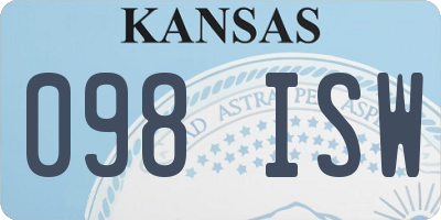 KS license plate 098ISW