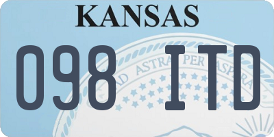 KS license plate 098ITD