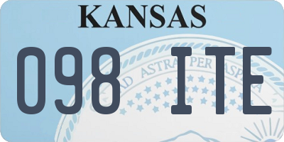 KS license plate 098ITE