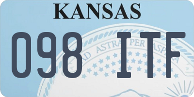 KS license plate 098ITF