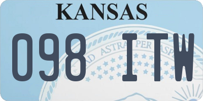 KS license plate 098ITW