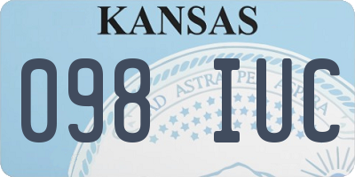 KS license plate 098IUC