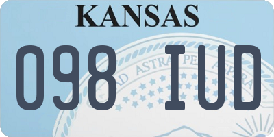 KS license plate 098IUD