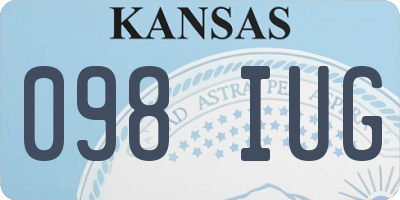 KS license plate 098IUG