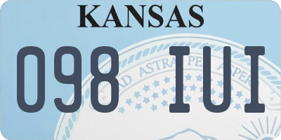KS license plate 098IUI