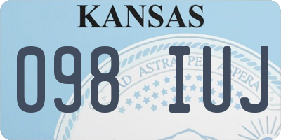 KS license plate 098IUJ