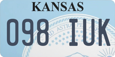 KS license plate 098IUK