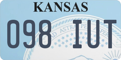 KS license plate 098IUT