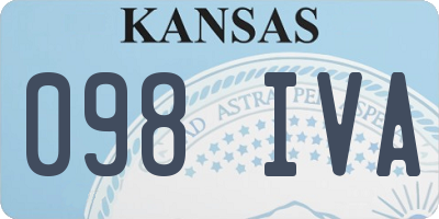 KS license plate 098IVA