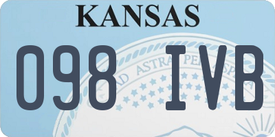 KS license plate 098IVB