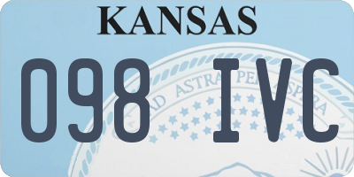 KS license plate 098IVC