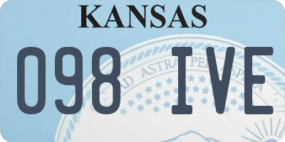 KS license plate 098IVE