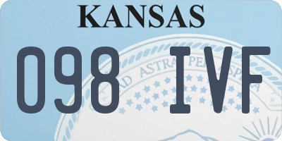 KS license plate 098IVF