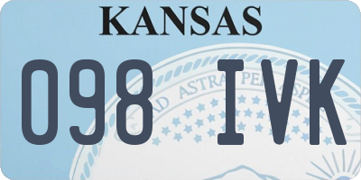 KS license plate 098IVK