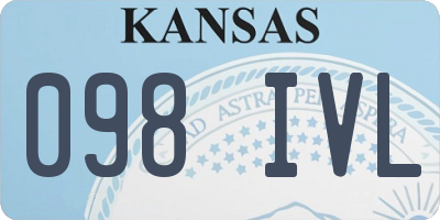 KS license plate 098IVL