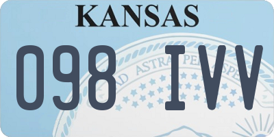 KS license plate 098IVV