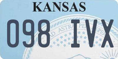 KS license plate 098IVX