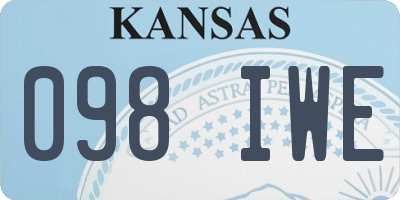 KS license plate 098IWE