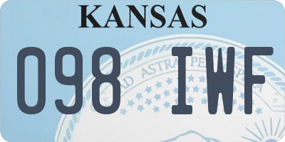 KS license plate 098IWF