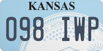 KS license plate 098IWP