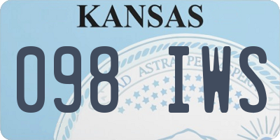 KS license plate 098IWS