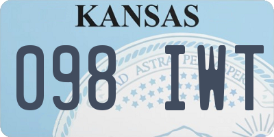 KS license plate 098IWT