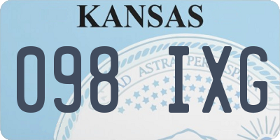 KS license plate 098IXG