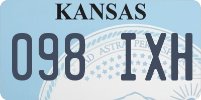 KS license plate 098IXH