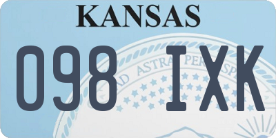 KS license plate 098IXK