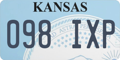 KS license plate 098IXP