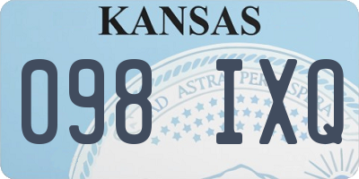 KS license plate 098IXQ