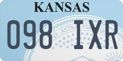 KS license plate 098IXR