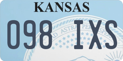 KS license plate 098IXS