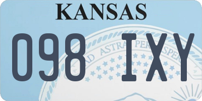 KS license plate 098IXY