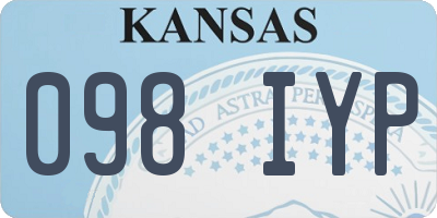 KS license plate 098IYP