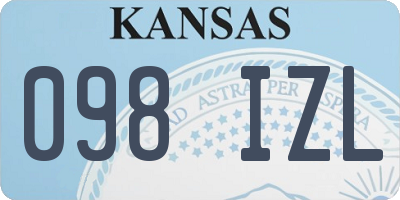KS license plate 098IZL