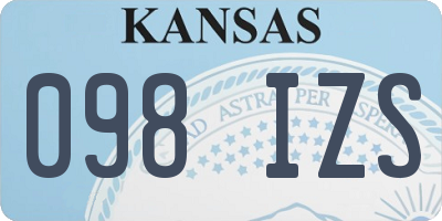 KS license plate 098IZS